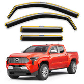 Saleago in-channel rain guard on Toyota Tacoma for weather protection and sleek styling