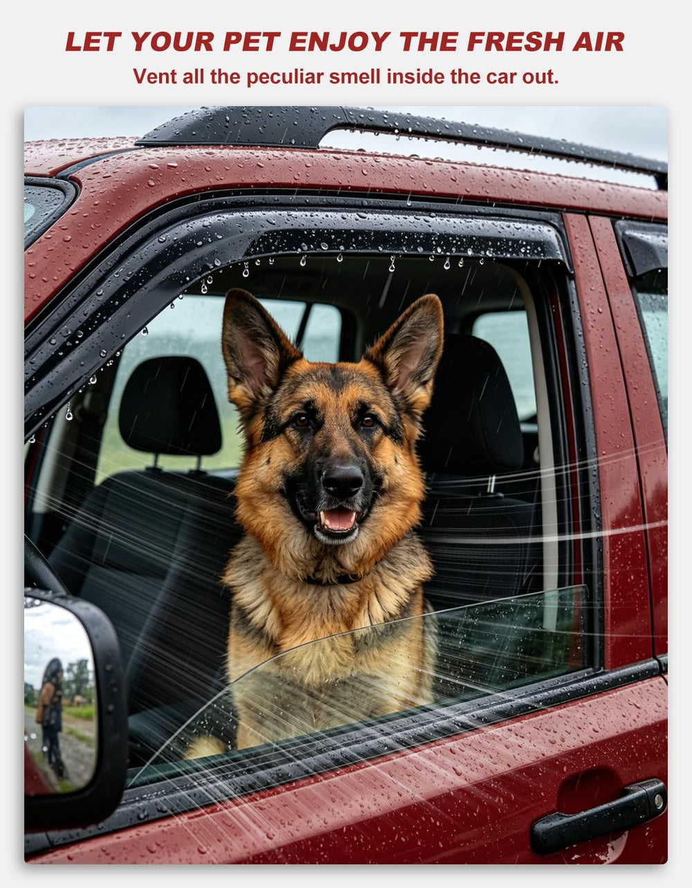 Saleago classic Ram 1500 Crew Cab rain guards keep interior fresh on the road.