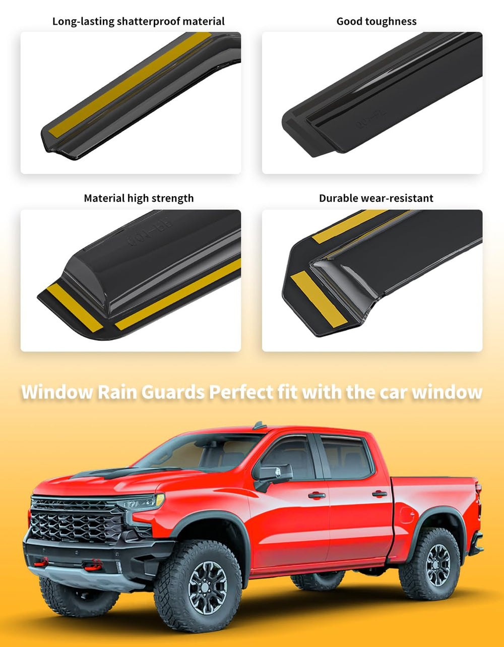 Saleago sleek-profile guards stay put during highway driving