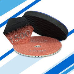 SALI marble surface polishing pad in use on wet process