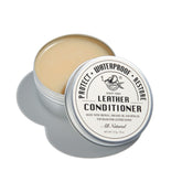 SALTY FISH leather conditioner bottle pour for easy application and maintenance.