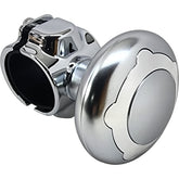 Salty Reef Suicide Knob on a steering wheel enables precise one-handed control while docking.