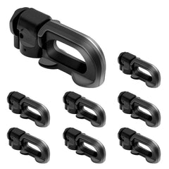 SALUINOKI L-track double stud fitting black for secure tie-downs on rails.