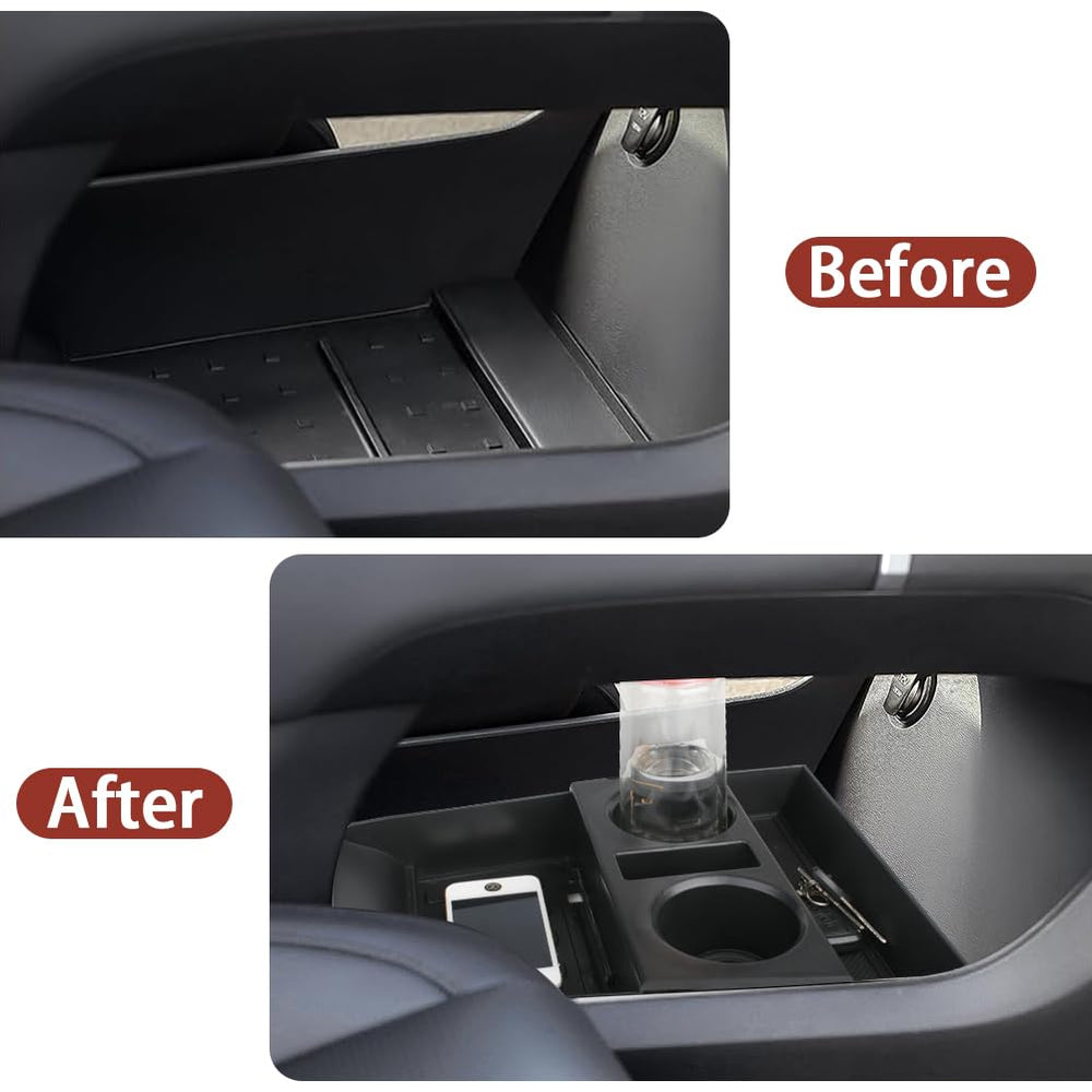 Salusy durable ABS tray keeps items organized inside the Santa Fe console.