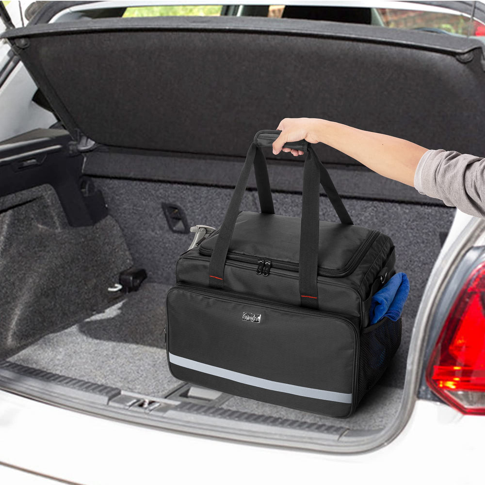 Samddew Large Detailing Bag bottom is water-resistant to guard contents during trips.