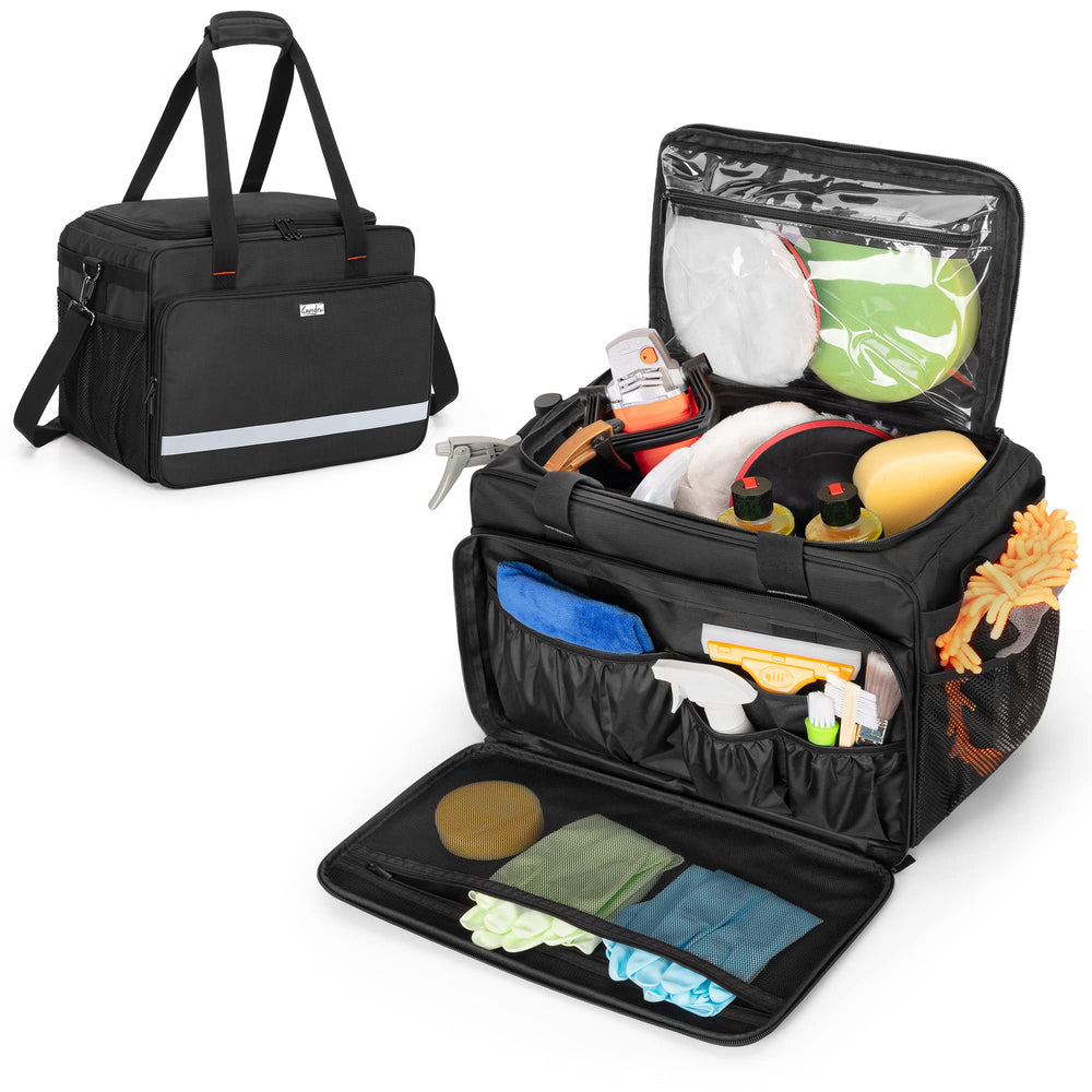 Samddew Large Detailing Bag top view showing roomy storage for tools and bottles.