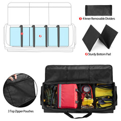 samdew Underseat Storage Bag side pockets for cords and accessories