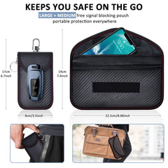Portable pouches attach to bags for discreet, mobile protection with Samfolk.
