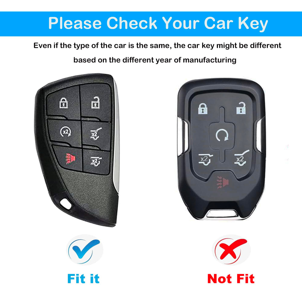 SAMGCHI leather key fob cover Suburban 1to1 fit keeps buttons accessible and secure