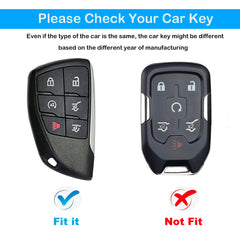 SAMGCHI leather key fob cover Suburban 1to1 fit keeps buttons accessible and secure