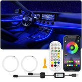 SAMGCHI USB car LED lights strip providing customizable ambient lighting inside the car interior.