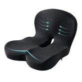 SAMLOO ergonomic seat cushion back view for extended sitting with comfort.