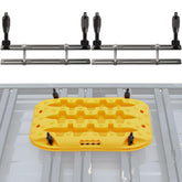 SAMOUT Recovery Board Mount Kit demonstrates a universal bracket on a roof rack for versatile traction mounting