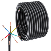 Samramra 7-way trailer wire harness 50ft, color coded for easy 7-pin connections