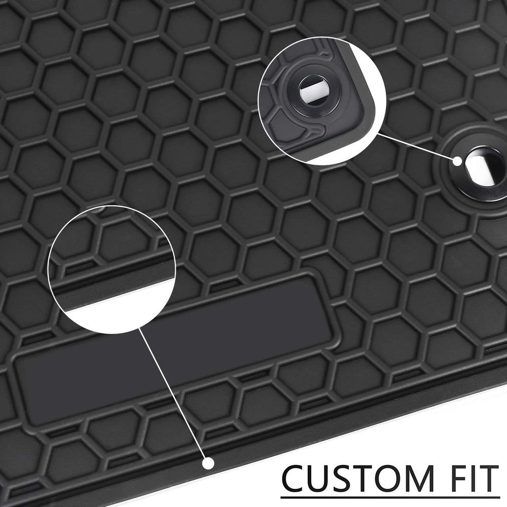 SAN AUTO all-weather rubber liners protecting Honda Fit interior