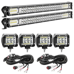 SAN YOUNG 20-inch slim LED light bar front view enhances night driving visibility