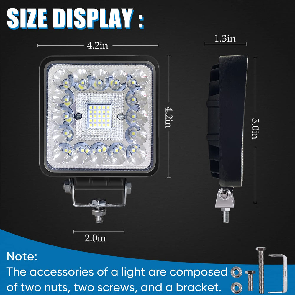 SAN YOUNG 4-inch LED pod light with off-road mounting boosts rugged-trail safety.