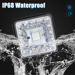 San Young LED pods 4in IP68 waterproof protection for harsh weather conditions.