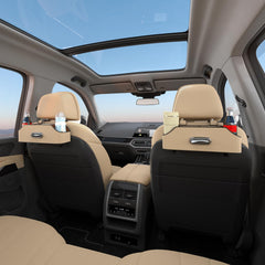 Sancaral backseat organizer maintains a tidy car interior for family trips.
