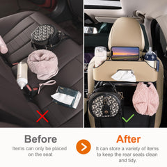 Sancaral tissue box holder keeps wipes within reach for quick cleanups.