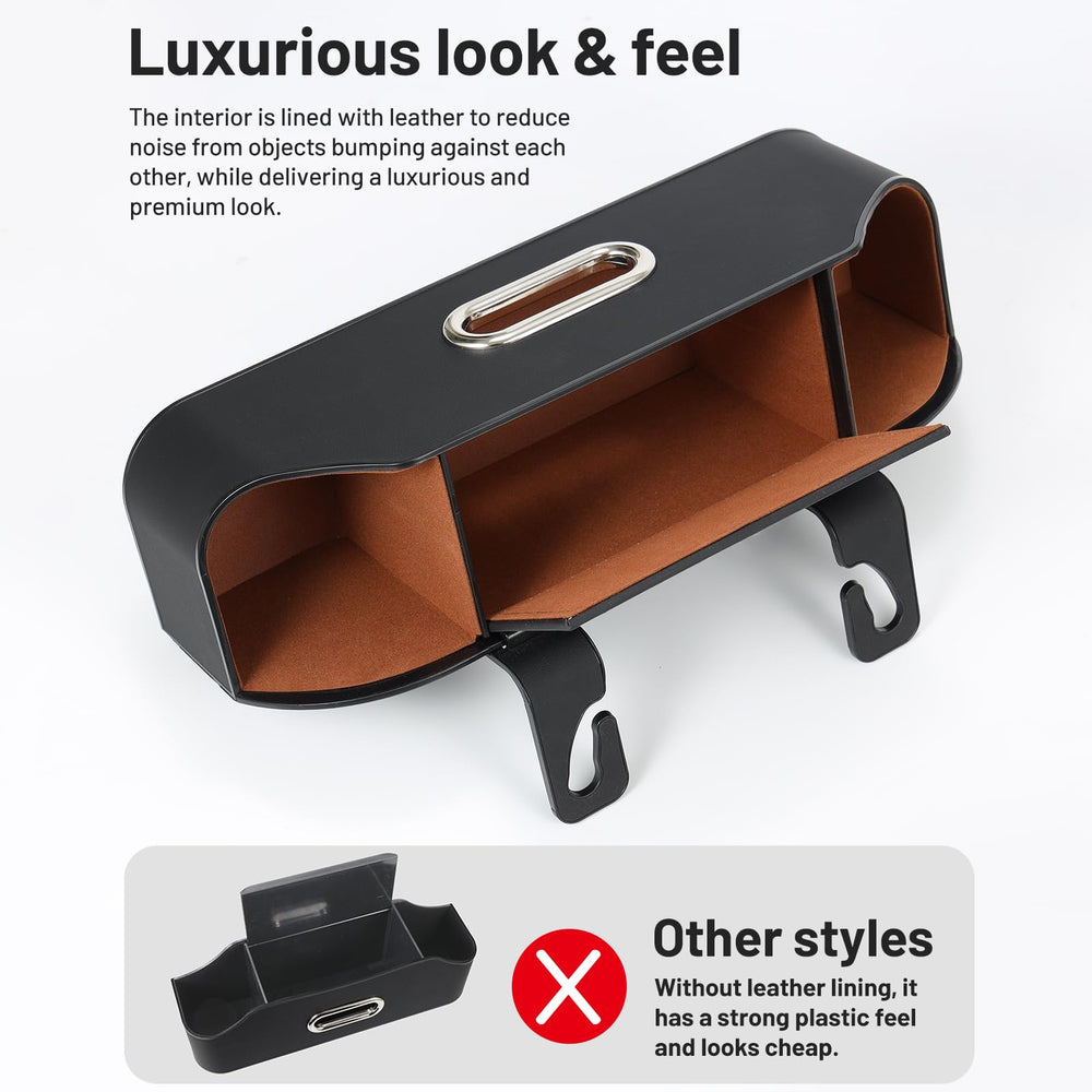 Sancaral road-trip organizer keeps essentials neatly organized and reachable.