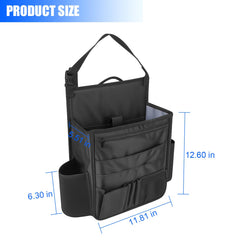 Sandfren car front seat organizer side cup holders keep drinks secure on rough roads.
