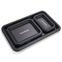 SANDOR Collapsible large tray offers space for washers and pins on metal