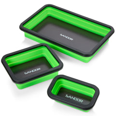 SANDOR collapsible magnetic parts tray small expanded for quick fasteners at hand