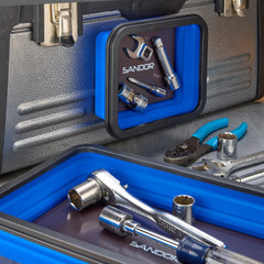 SANDOR magnetic tray set helps maintain an orderly workspace with silicone, non-marring design.