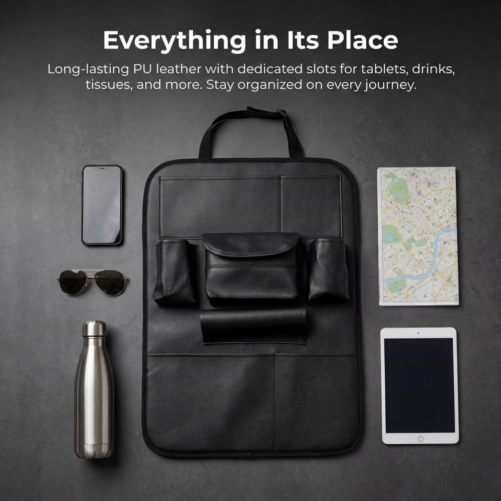 SANMITTI backseat organizer protects seats and reduces clutter