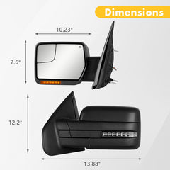 Sanooer F-150 tow mirror pair set for complete replacement.