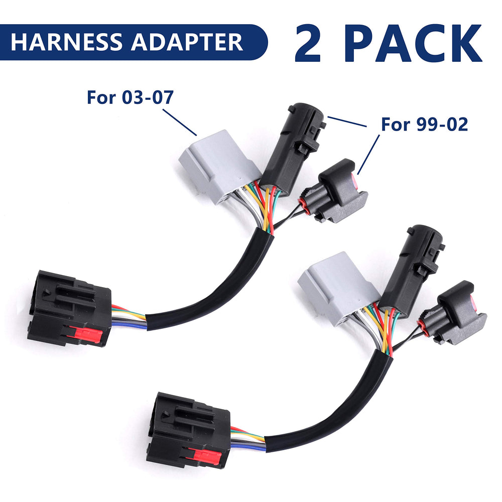 Sanooer included harness pair supports power, heated, and signal options during installation.