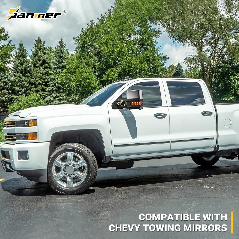Sanooer manual telescoping feature expanding rear view during lane changes