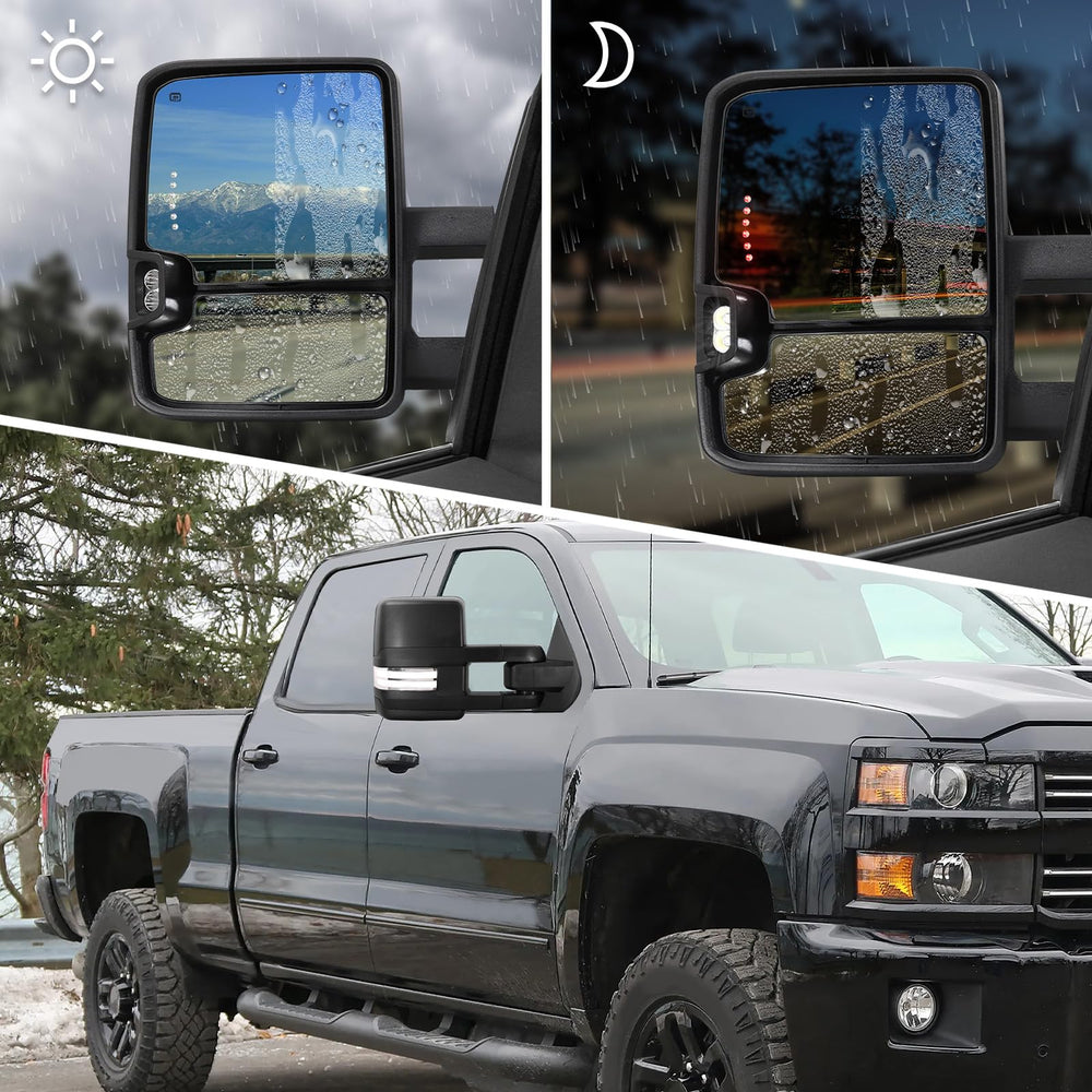 Sanooer Switchback mirror backup lamp aids parking in low light