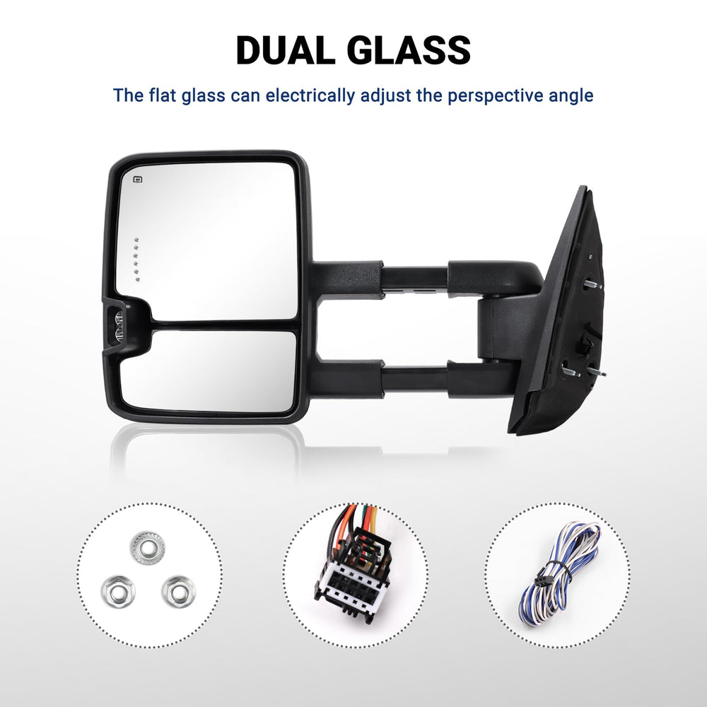 Sanooer switchback towing mirror LED turn-signal adds clear signaling for surrounding vehicles