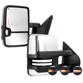 Sanooer Switchback left chrome tow mirror for Silverado; enhanced visibility