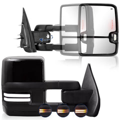 Sanooer Switchback tow mirror left front view, improving highway visibility and awareness.
