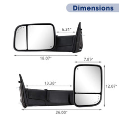 Sanooer left mirror glass view provides clear daytime visibility for safer driving