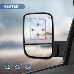 Sanooer temperature sensor on mirror helps monitor outside conditions