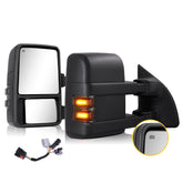Sanooer towing mirror for Ford Super Duty left with smoke lens improve rear visibility