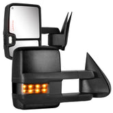 Sanooer towing mirrors kit installed on a 2003-2007 GM truck offers improved trailer visibility.
