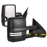 Sanooer towing mirrors with switchback lights for improved side visibility during highway merging.