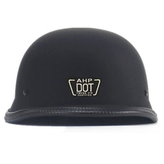 SanQing German-Style Helmet matte black finish adds stylish, low-profile protection.