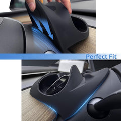 SANTACIN installation-back shows adhesive mounting that minimizes vehicle modification