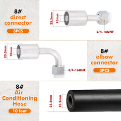 SANTANTOOOL 6 fitting straight provides simple push-on connections