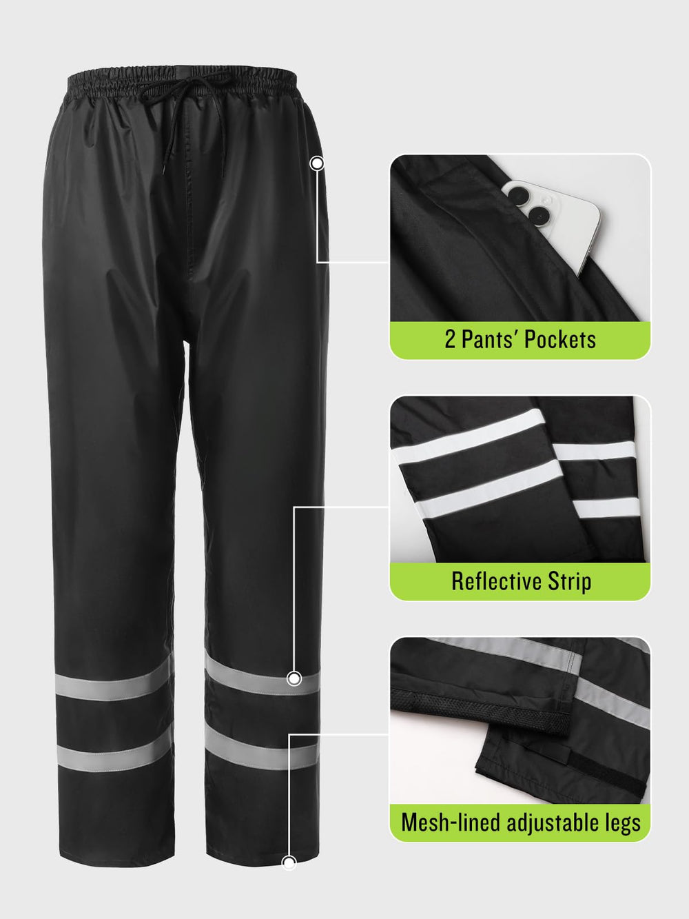 SaphiRose waterproof pocket keeps phone and keys dry.