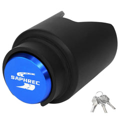 SaphRec upgraded trailer lock on a 2-inch coupler provides strong theft deterrence.