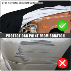 SAPUBK Bronco cover is secured with under-straps for windy days.