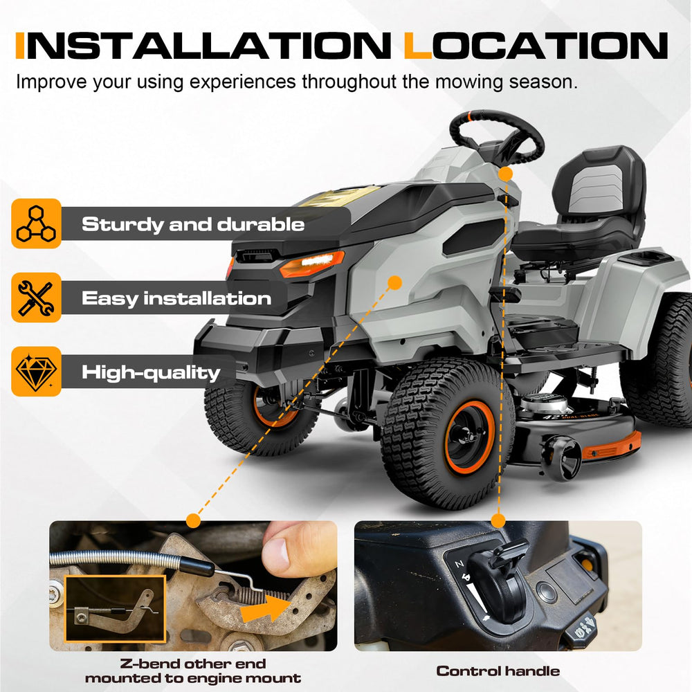 Saqeapa 946-05098C throttle cable on Cub Cadet XT2 GX54, precise throttle response.