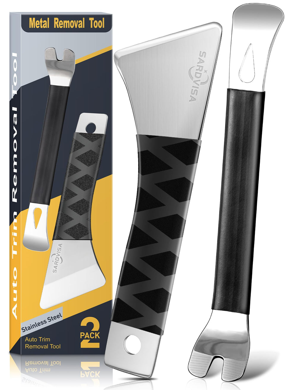 SARDVISA auto trim removal tool set two packs in use for panel access